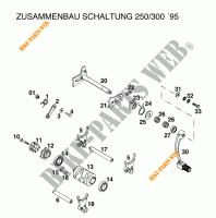 GETRIEBE SCHALT für KTM 300 EXC MARZOCCHI/OHLINS 13LT 1997