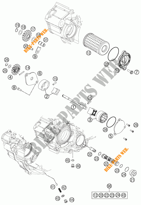 OLPUMPE für KTM 250 EXC-F FACTORY EDITION 2015