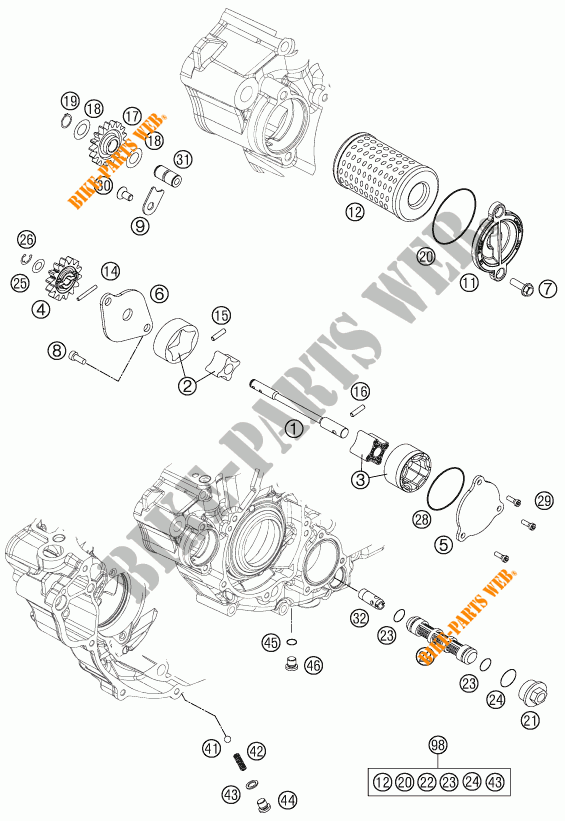 OLPUMPE für KTM 250 EXC-F 2016