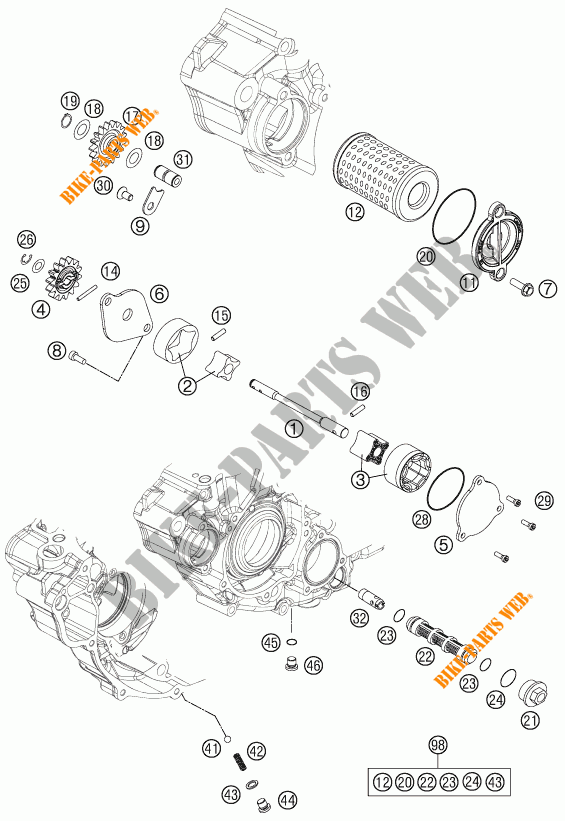 OLPUMPE für KTM 250 EXC-F 2016