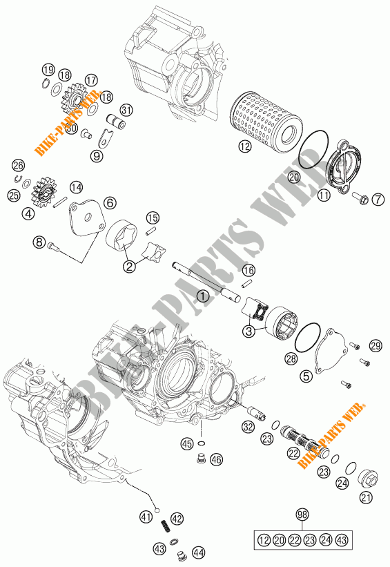 OLPUMPE für KTM 250 EXC-F 2015