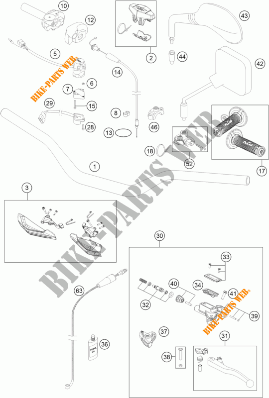 LENKER / STEUERUNG für KTM 125 EXC FACTORY EDITION 2015