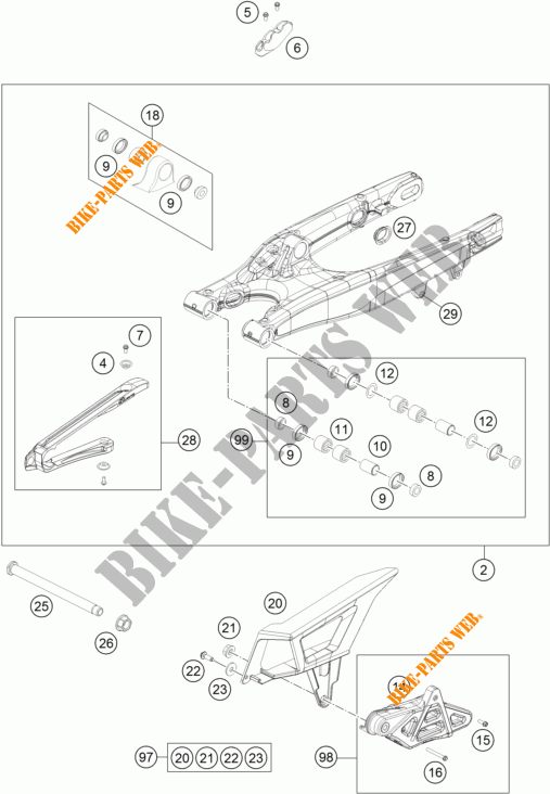 SCHWINGE für KTM 125 EXC FACTORY EDITION 2015