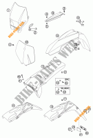 PLASTIK für KTM 125 EXC SIX-DAYS 2002