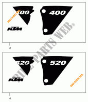 AUFKLEBER für KTM 400 EXC RACING 2001