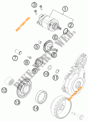 ANLASSER für KTM 350 EXC-F SIX DAYS 2012