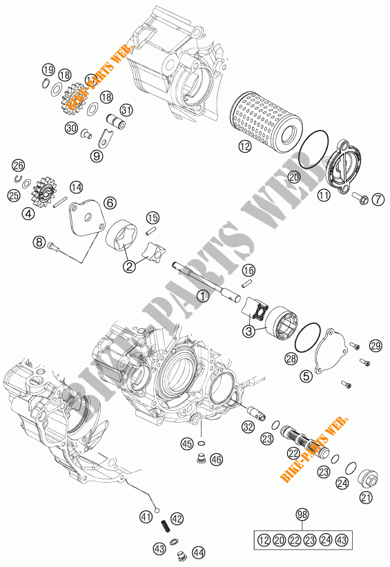 OLPUMPE für KTM 350 EXC-F 2015