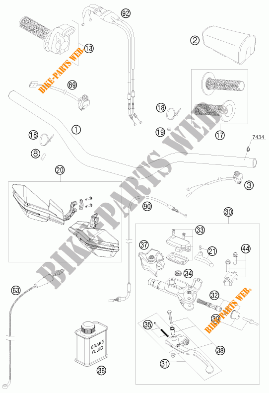 LENKER / STEUERUNG für KTM 250 SX-F FACTORY REPLICA MUSQUIN EDITION 2010