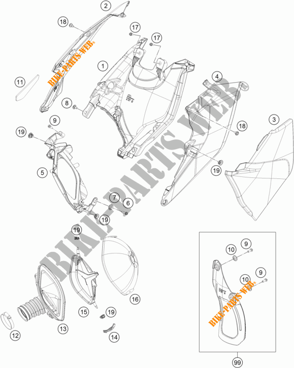 LUFTFILTER für KTM 250 SX-F 2016