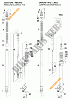 GABEL (TEILE) für KTM 125 SX MARZOCCHI/OHLINS 1995