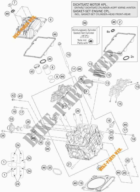 ZYLINDERKOPF VORNE für KTM 1290 SUPER DUKE R SPECIAL EDITION ABS 2016