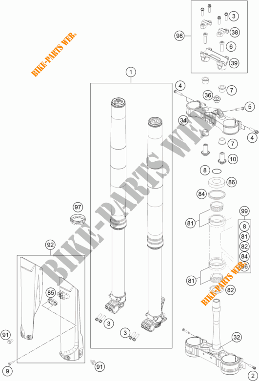 GABEL / GABELBRÜCKE für KTM 450 SX-F FACTORY EDITION 2016