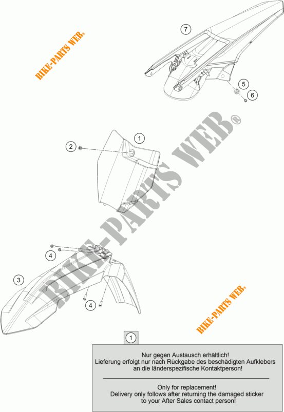 PLASTIK für KTM 450 SX-F FACTORY EDITION 2016