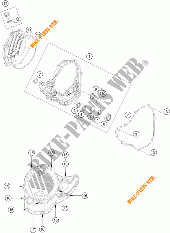 DECKEL KUPPLUNG für KTM 350 SX-F 2018
