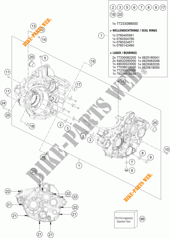 MOTORGEHÄUSE für KTM 350 SX-F 2018