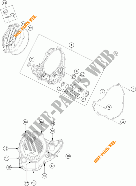 DECKEL KUPPLUNG für KTM 350 SX-F 2016