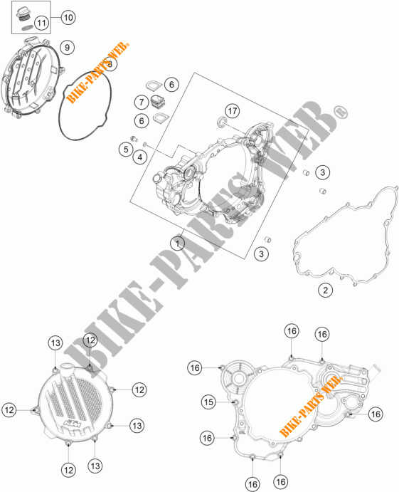 DECKEL KUPPLUNG für KTM 250 SX 2018
