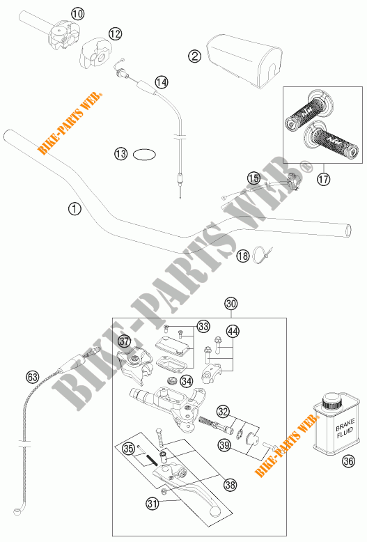 LENKER / STEUERUNG für KTM 250 SX 2015