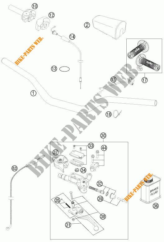 LENKER / STEUERUNG für KTM 250 SX 2014