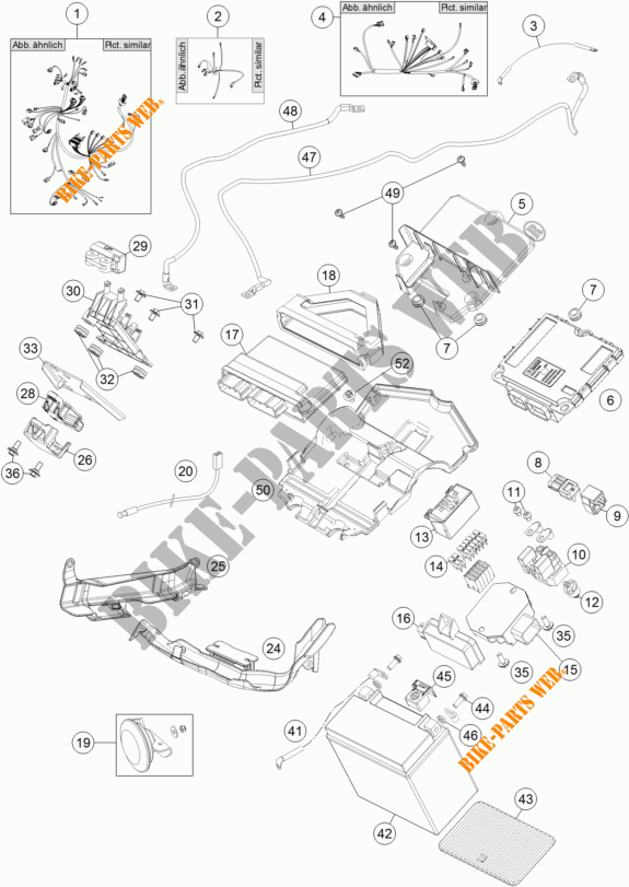 KABELBAUM ELEKTRIC für KTM 1290 SUPER DUKE R ORANGE ABS 2016