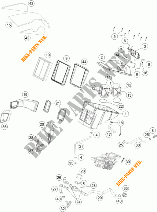 LUFTFILTER für KTM 1290 SUPER DUKE R ORANGE ABS 2016