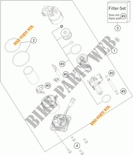 BENZINPUMPE für KTM 1290 SUPER DUKE R ORANGE ABS 2016