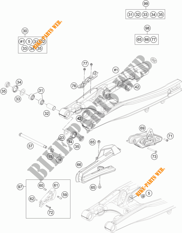 SCHWINGE für KTM 85 SXS 19/16 2015