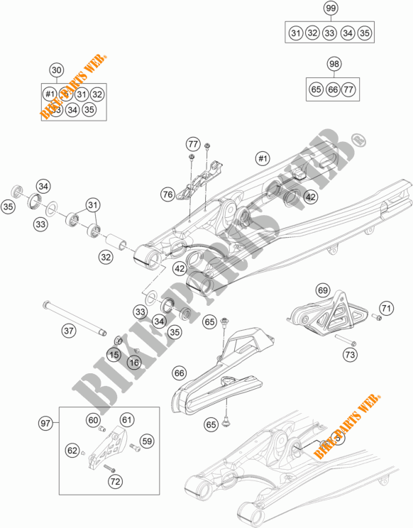 SCHWINGE für KTM 85 SXS 17/14 2015