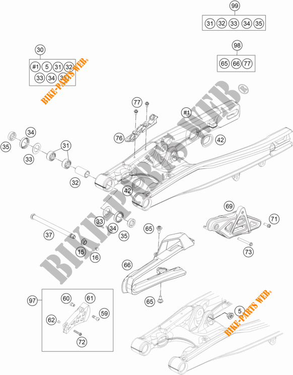 SCHWINGE für KTM 85 SX 19/16 2016