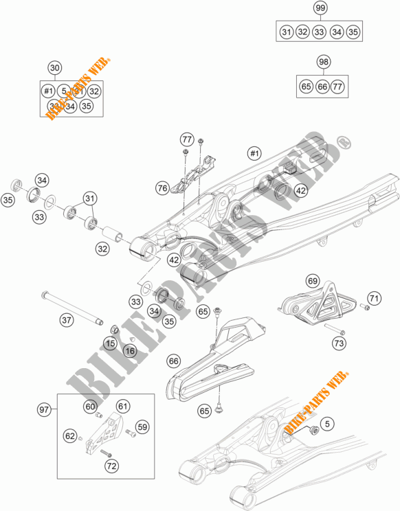SCHWINGE für KTM 85 SX 19/16 2015