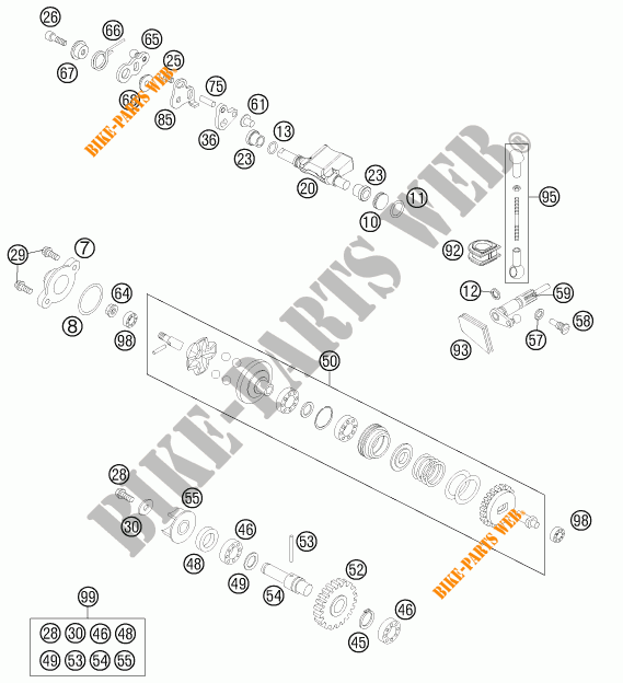 AUSPUFFKLAPPE für KTM 85 SX 19/16 2017