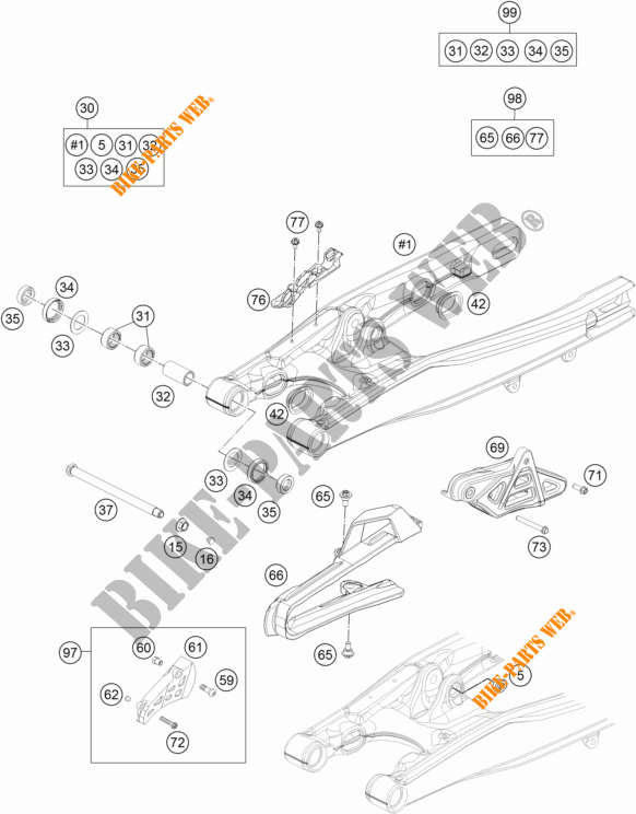 SCHWINGE für KTM 85 SX 19/16 2017