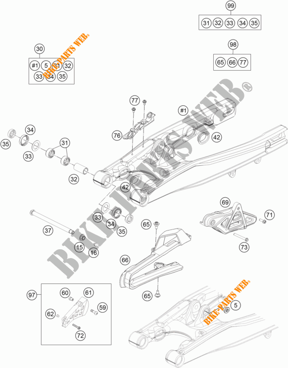 SCHWINGE für KTM 85 SX 17/14 2016