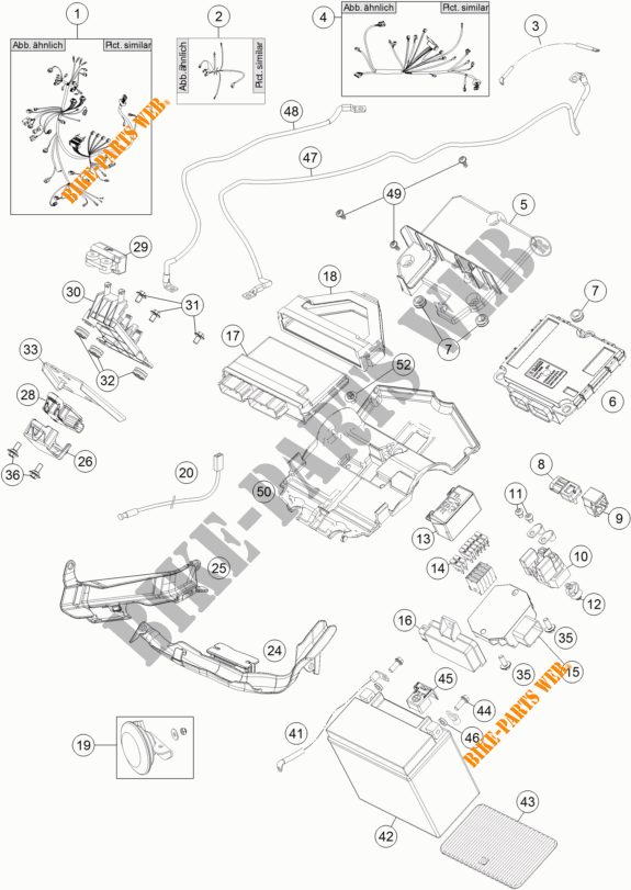 KABELBAUM ELEKTRIC für KTM 1290 SUPER DUKE R ORANGE ABS 2016