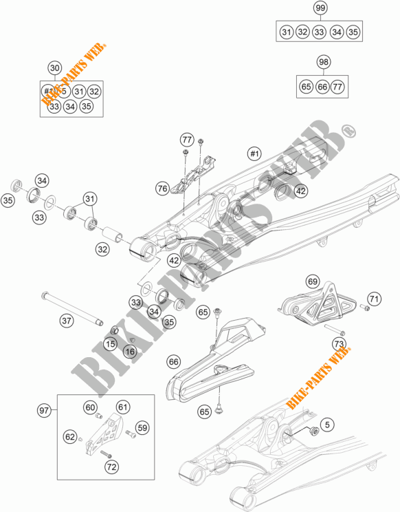 SCHWINGE für KTM 85 SX 17/14 2017
