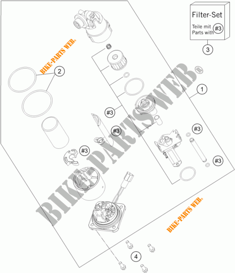 BENZINPUMPE für KTM 1290 SUPER DUKE R ORANGE ABS 2015