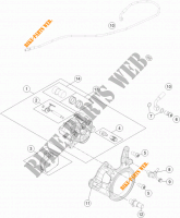 BREMSZANGE HINTEN für KTM 1290 SUPER DUKE R ORANGE ABS 2015