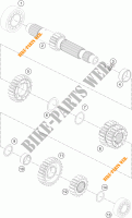 GETRIEBE HAUPTWELLE für KTM 1290 SUPER DUKE R ORANGE ABS 2015