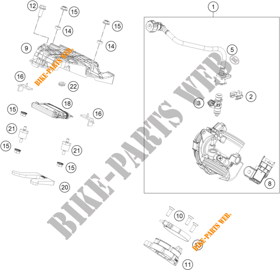 EINSPRITZANLAGE für KTM 390 DUKE ORANGE - B.D. 2020