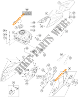 TANK / SITZBANK für KTM 390 DUKE ORANGE - B.D. 2020