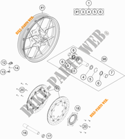 VORDERRADFELGE für KTM 1290 SUPER ADVENTURE S ORANGE 2020