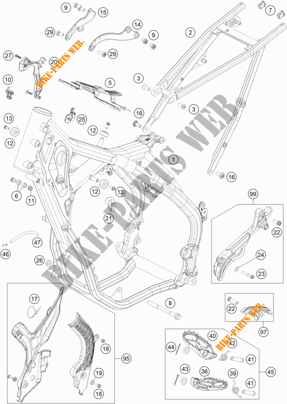 RAHMEN für KTM 300 XC-W TPI ERZBERG EDITION 2020