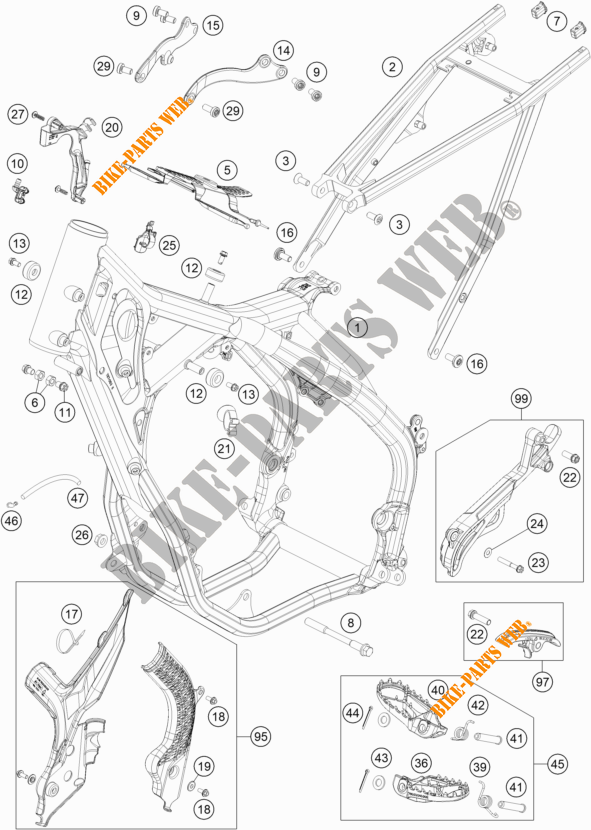 RAHMEN für KTM 250 XC-W TPI 2020