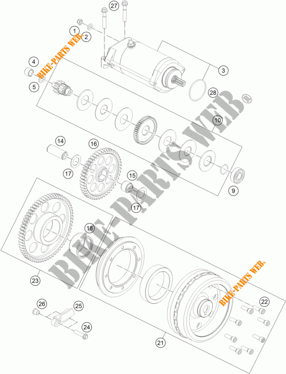 ANLASSER für KTM 1290 SUPER DUKE GT ORANGE 2018