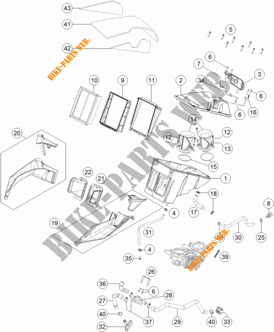 LUFTFILTER für KTM 1290 SUPER DUKE GT ORANGE 2018
