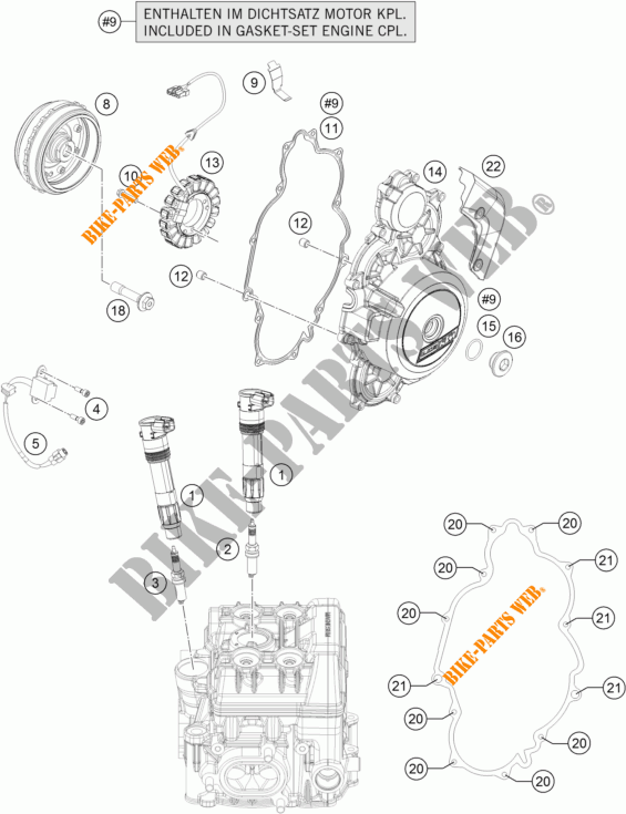 ZÜNDUNG für KTM 1290 SUPER DUKE GT ORANGE 2018