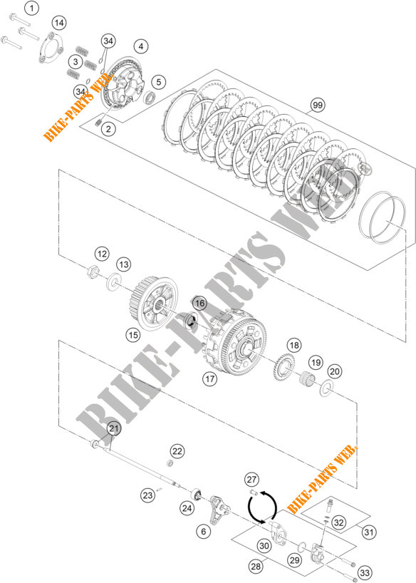 KUPPLUNG für KTM 1290 SUPER DUKE R ORANGE 2021