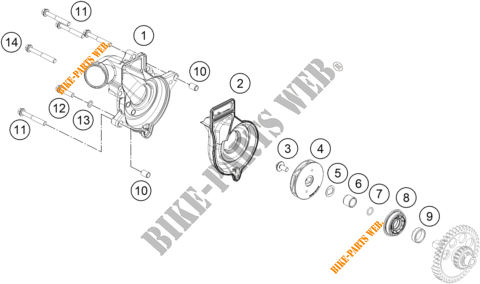 WASSERPUMPE für KTM 1290 SUPER DUKE R ORANGE 2021