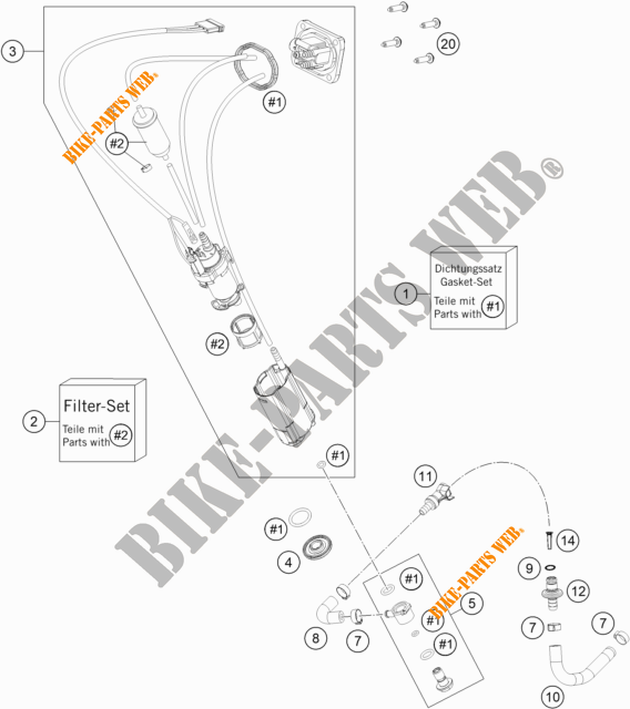 BENZINPUMPE für KTM 250 XC TPI 2021