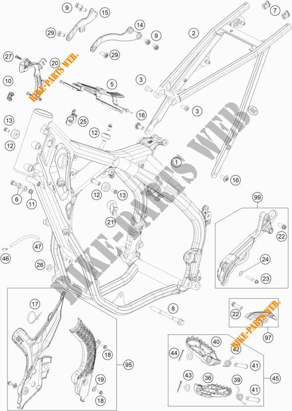 RAHMEN für KTM 250 XC TPI 2021